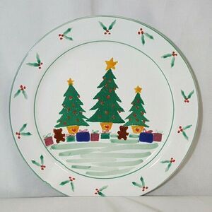 Christmas Tree Serving Platter Tray Presents Holly Mesa International 12.5 in